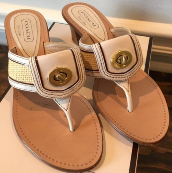 Coach Shoes - Coach Nickie Sandal White